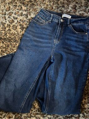 Wax Jean Women's Dark Blue Straight Leg Jeans